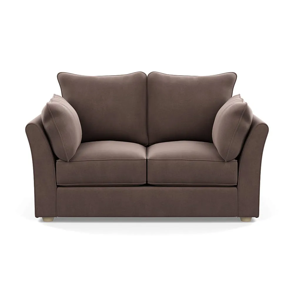 Heal's Tailor 2 Seater Sofa Smart Velvet Mouse Natural Beech Feet 1