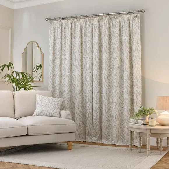 Shimla Embroidered Floral Pencil Pleat Curtains 4