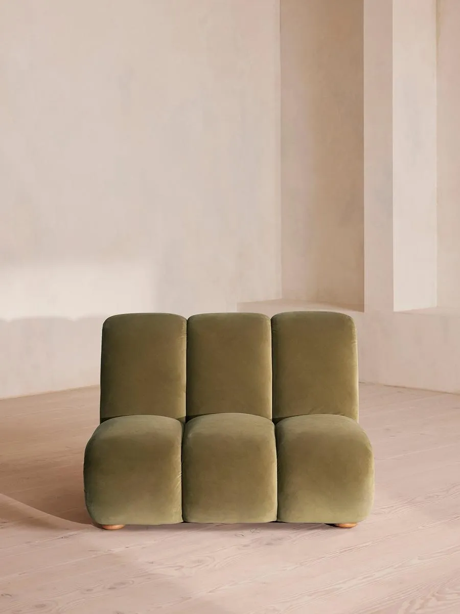 Noelle Modular Armchair, Velvet Lichen