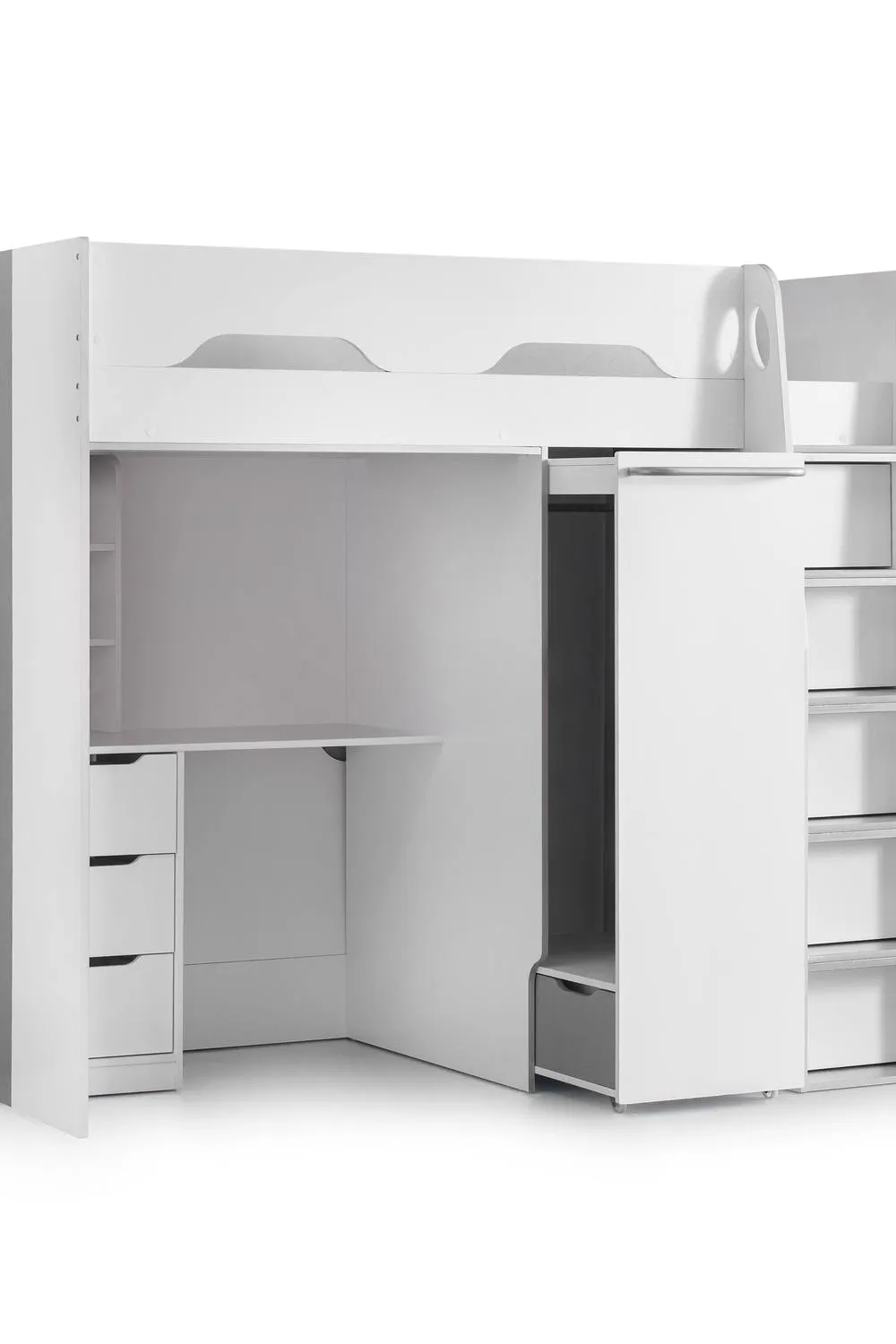 Julian Bowen Pegasus Highsleeper Loft Bed with Desk in White 4