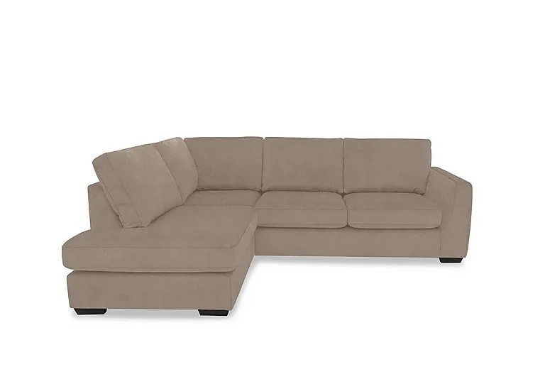 Dinky Fabric Left Hand Facing Corner Chaise End Sofa - Manhattan Nutmeg