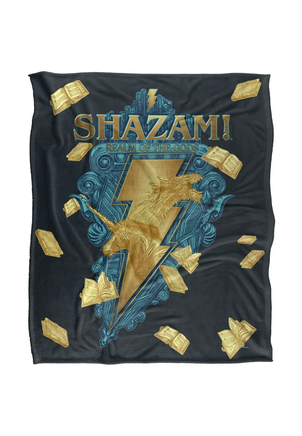 Warner Brothers Shazam Fury of The Gods Seal Silky Touch Super Soft Throw Blanket in White