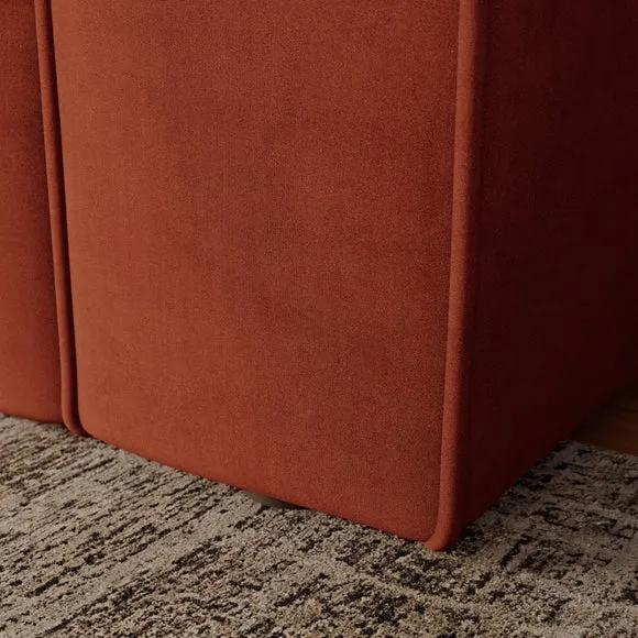 Abel Matte Velvet Corner Sofa 5