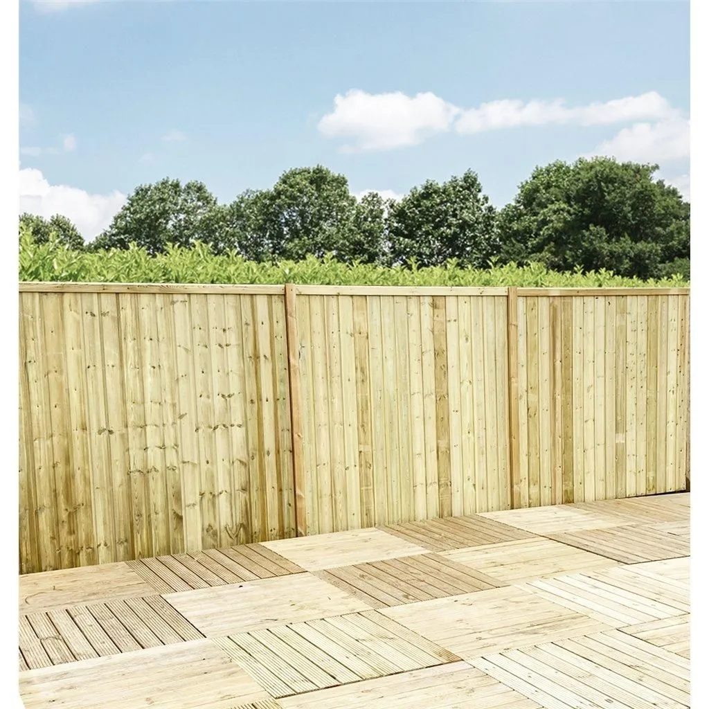 Marlborough 4FT Vertical Pressure Treated 12mm Tongue & Groove Fence Panel in Natural 3