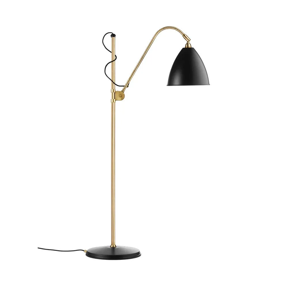 Gubi Bestlite BL3 Floor Lamp Brass Base Black Shade 2