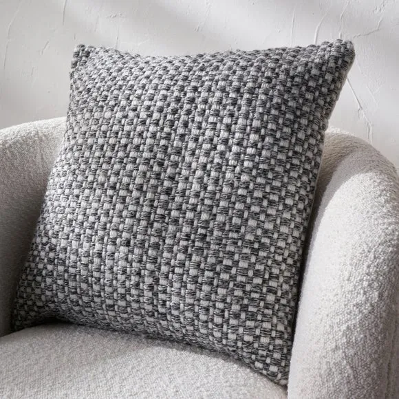 Set of 3 Basket Weave Square Scatter Cushions