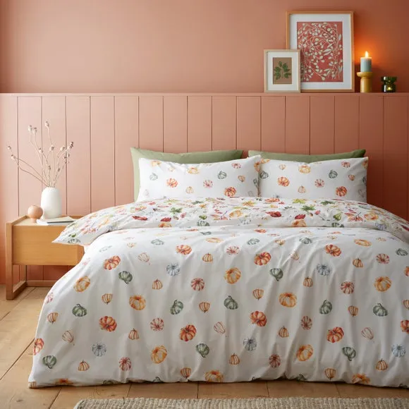 Catherine Lansfield Pumpkins Duvet Cover and Pillowcase Set 3