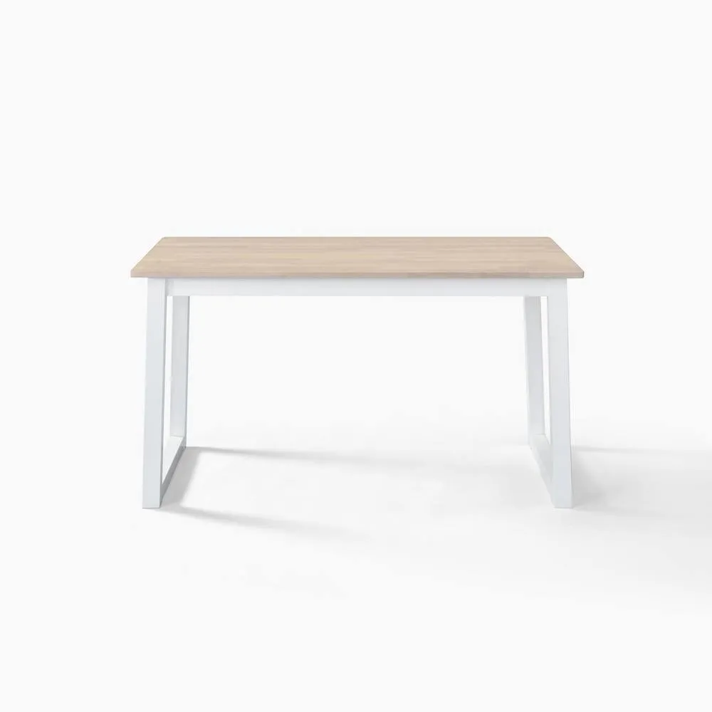 FurnitureboxUK Tobermory Rectangular Whitewash & White Wood 6 Seater Dining Table 3