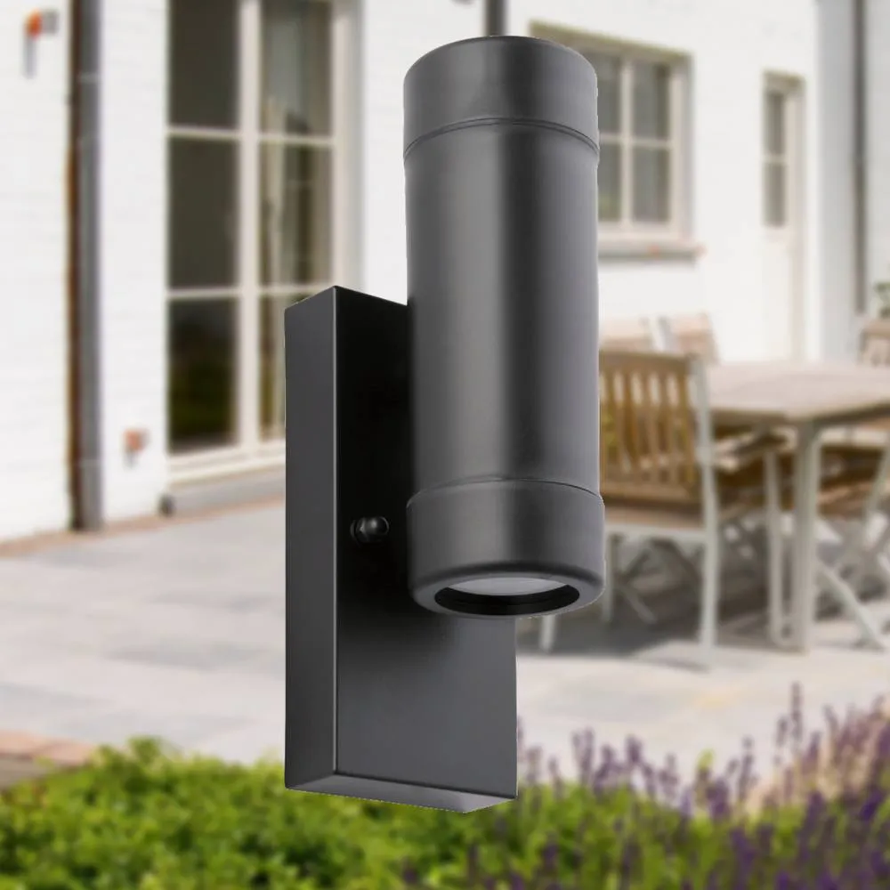 First Choice Lighting Gale - Polypropylene Coastal Dusk Dawn Wall Light in Black 4