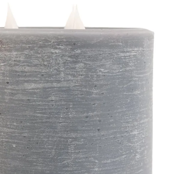 Crossland Grove LED 3 Wick Candle Grey 150X150X150mm, Grey 6