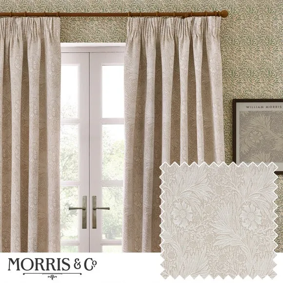 Morris & Co. Marigold Jacquard Pencil Pleat Curtains 5