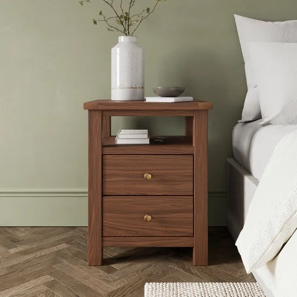 Olney 2 Drawer Bedside Table 1