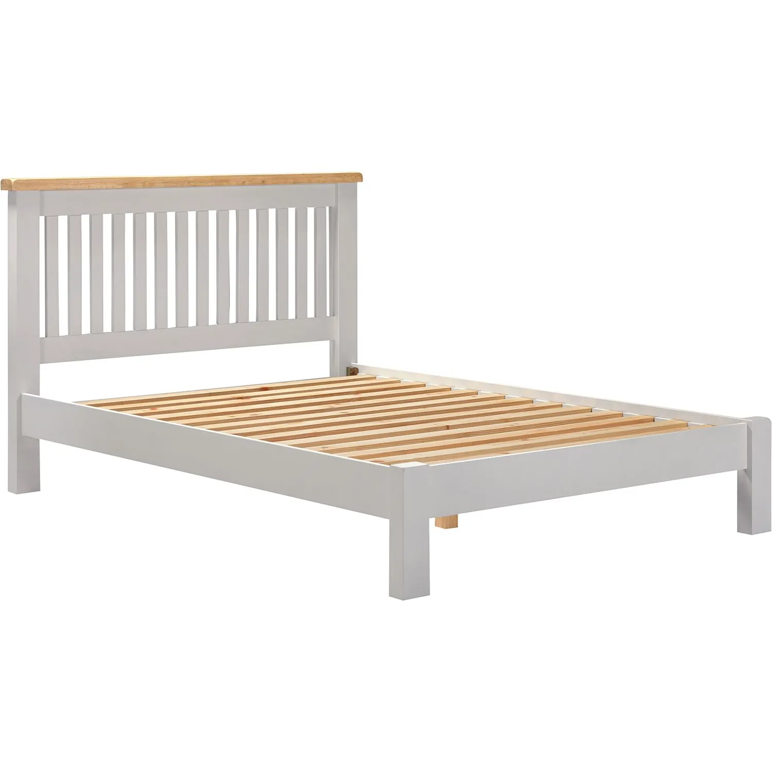 Seconique Windsor 4'6" (Double) Bed Low Foot End (Part Assembled) in Light Grey 4