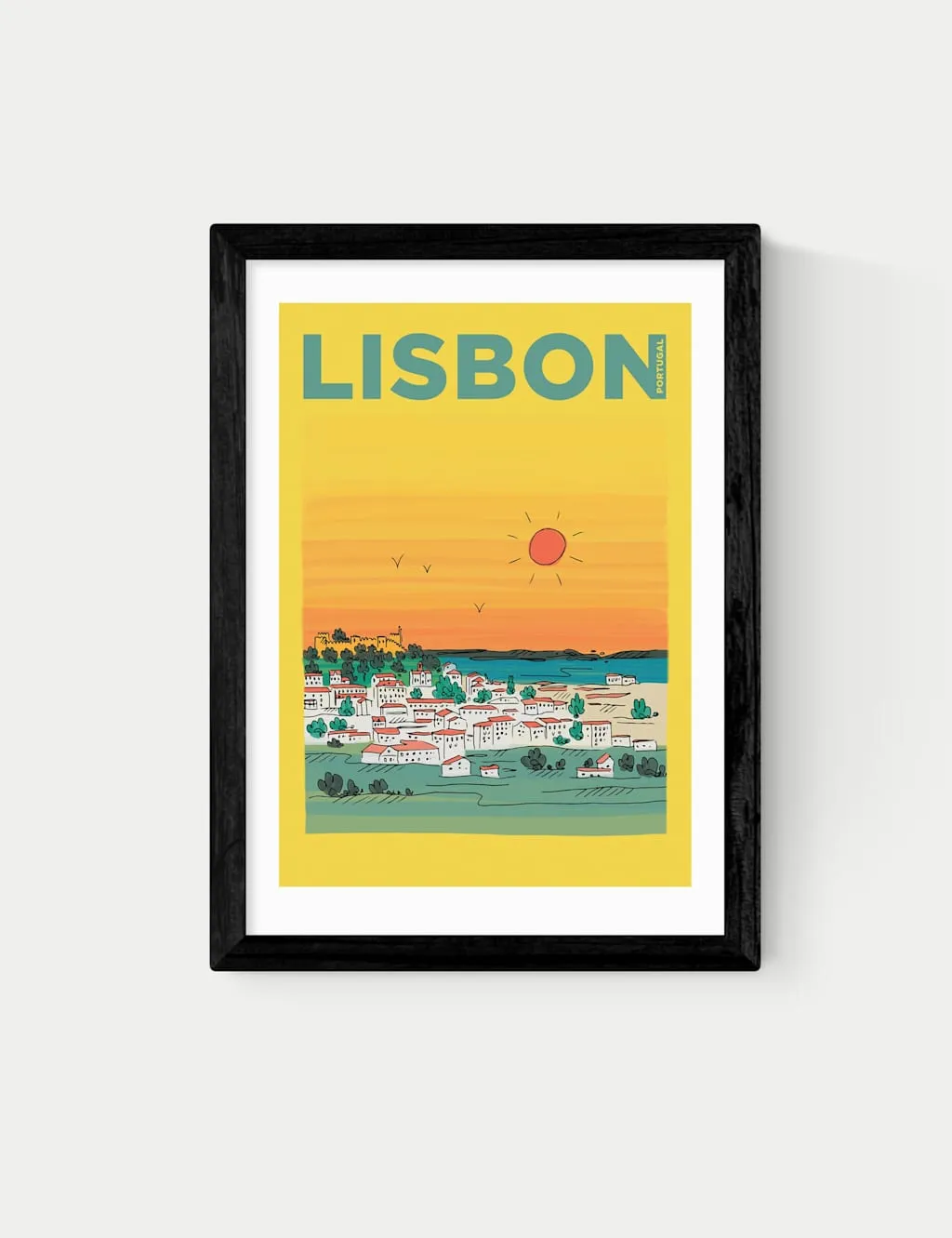 East End Prints Lisbon Framed Art Print Black