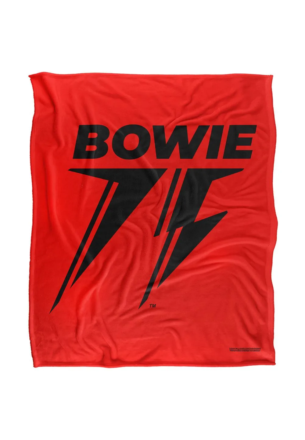 David Bowie 75 Single Color Logo Silky Touch Super Soft Throw Blanket 152 X 127 cm in White