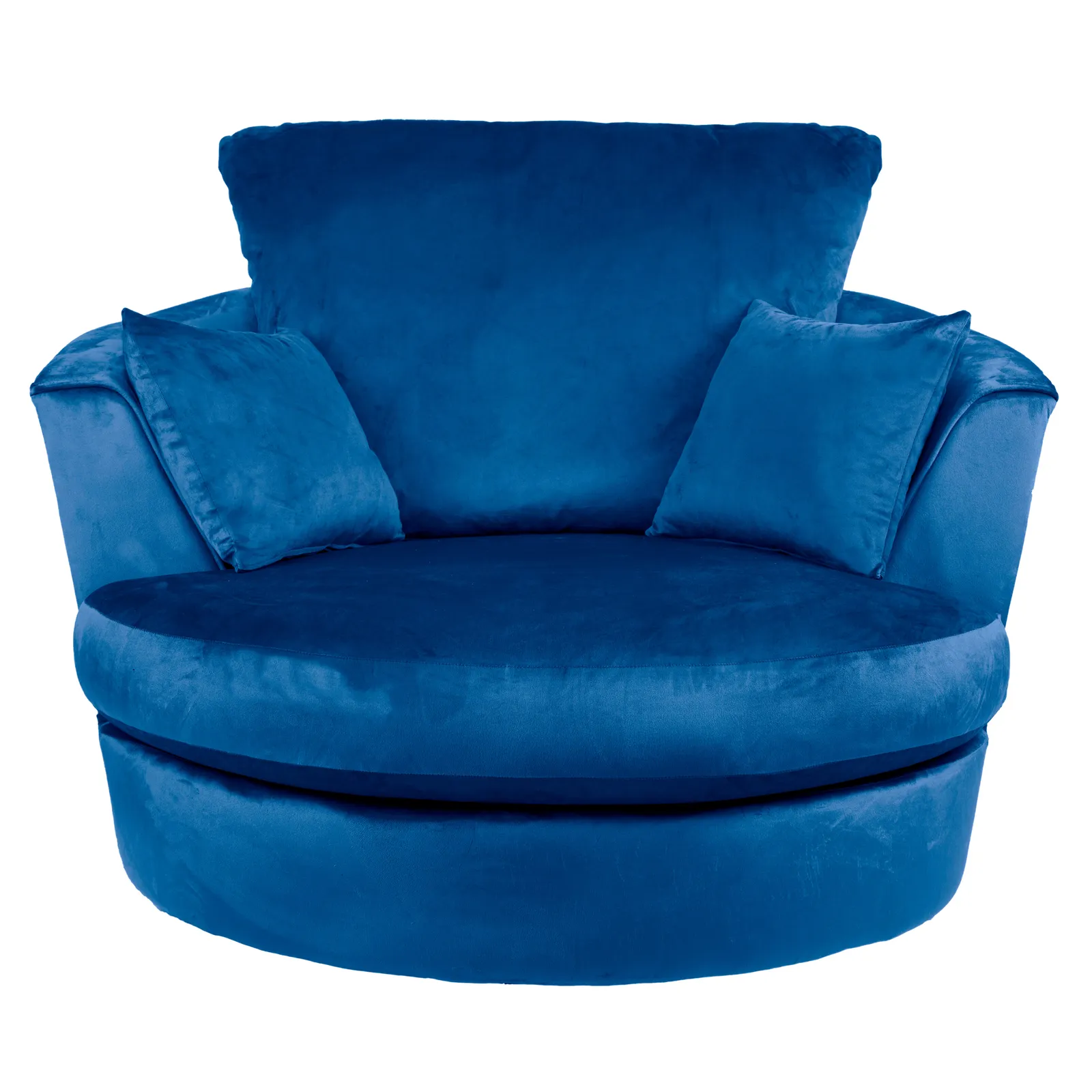 Blake Velvet Swivel Chair Blue