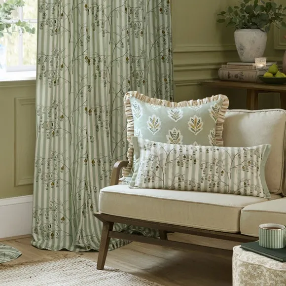 Sanderson Chinese Lantern Pencil Pleat Curtains 4