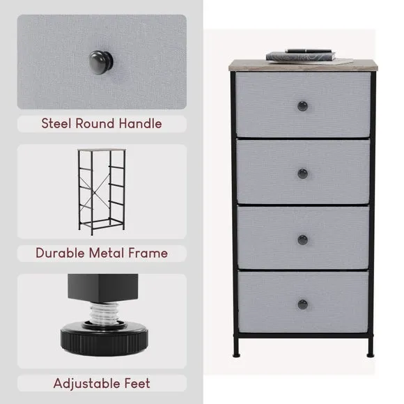Maye 4 Drawer Fabric Chest 3