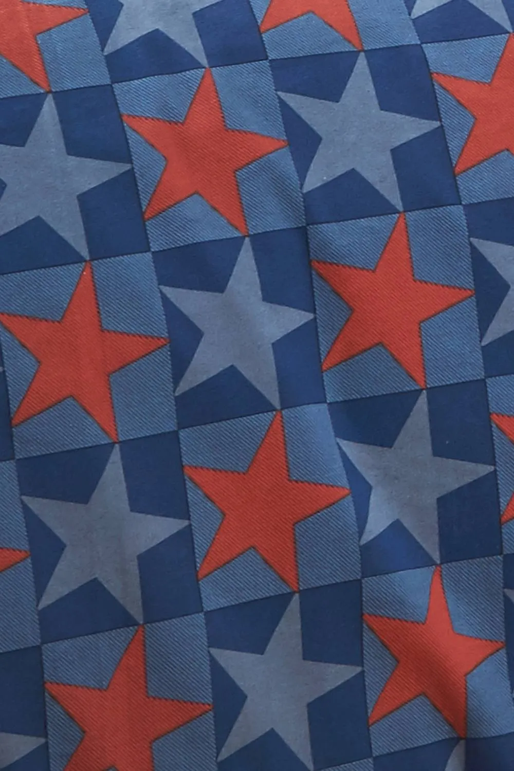 Catherine Lansfield 'Stars & Check' Fitted Sheet in Blue 2