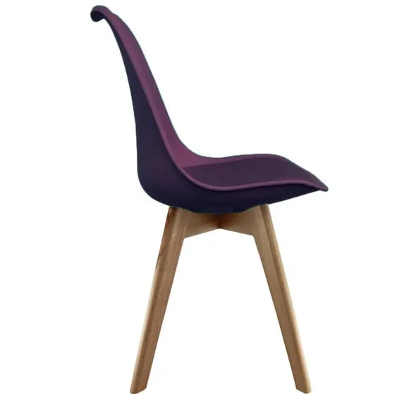 Fusion Living Soho Plastic Dining Chair with Squared Legs 4