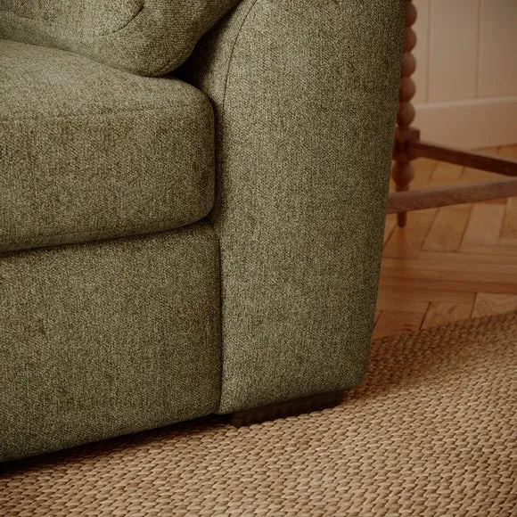 Milton Soft Chenille Corner Chaise Sofa 5