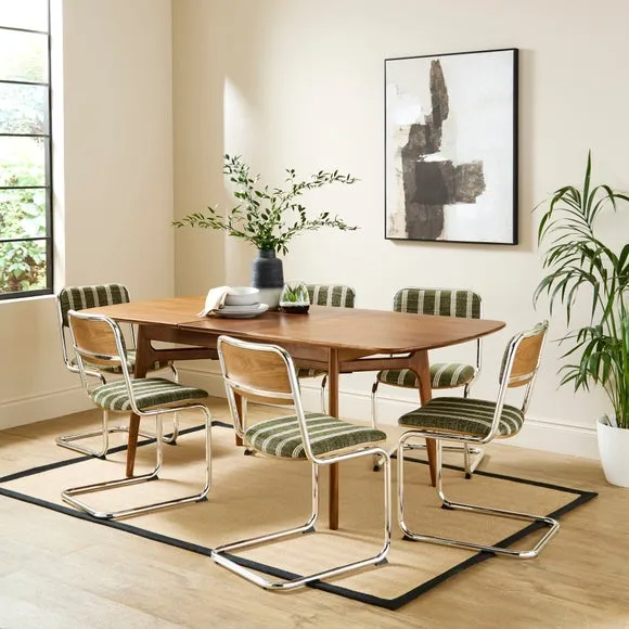 Draper Cantilever Dining Chair, Textured Weave 2
