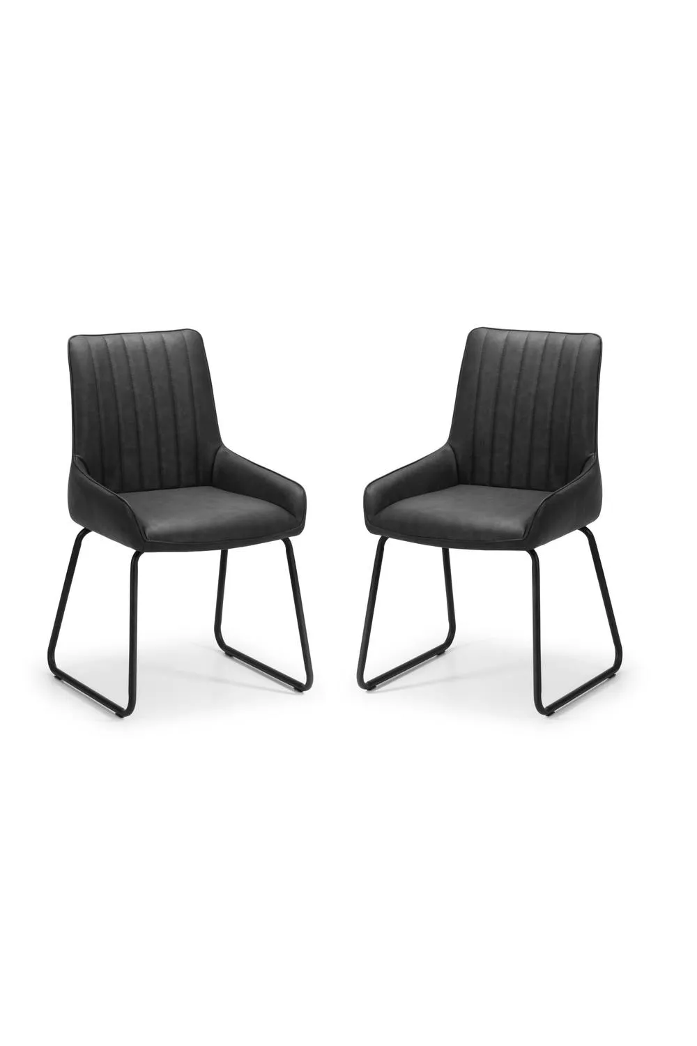 Julian Bowen Soho Upholstered Dining Chair (Set of 2) in Black 3