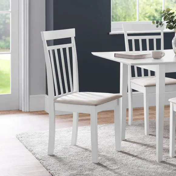 Coast Set of 2 Dining Chairs, Faux Linen