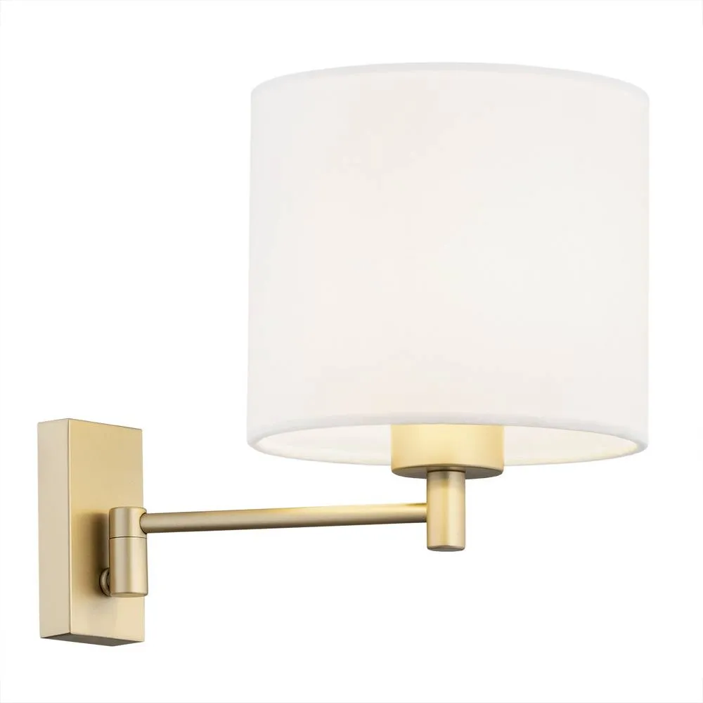 Netlighting Dolce Wall Lamp With Shade White Gold