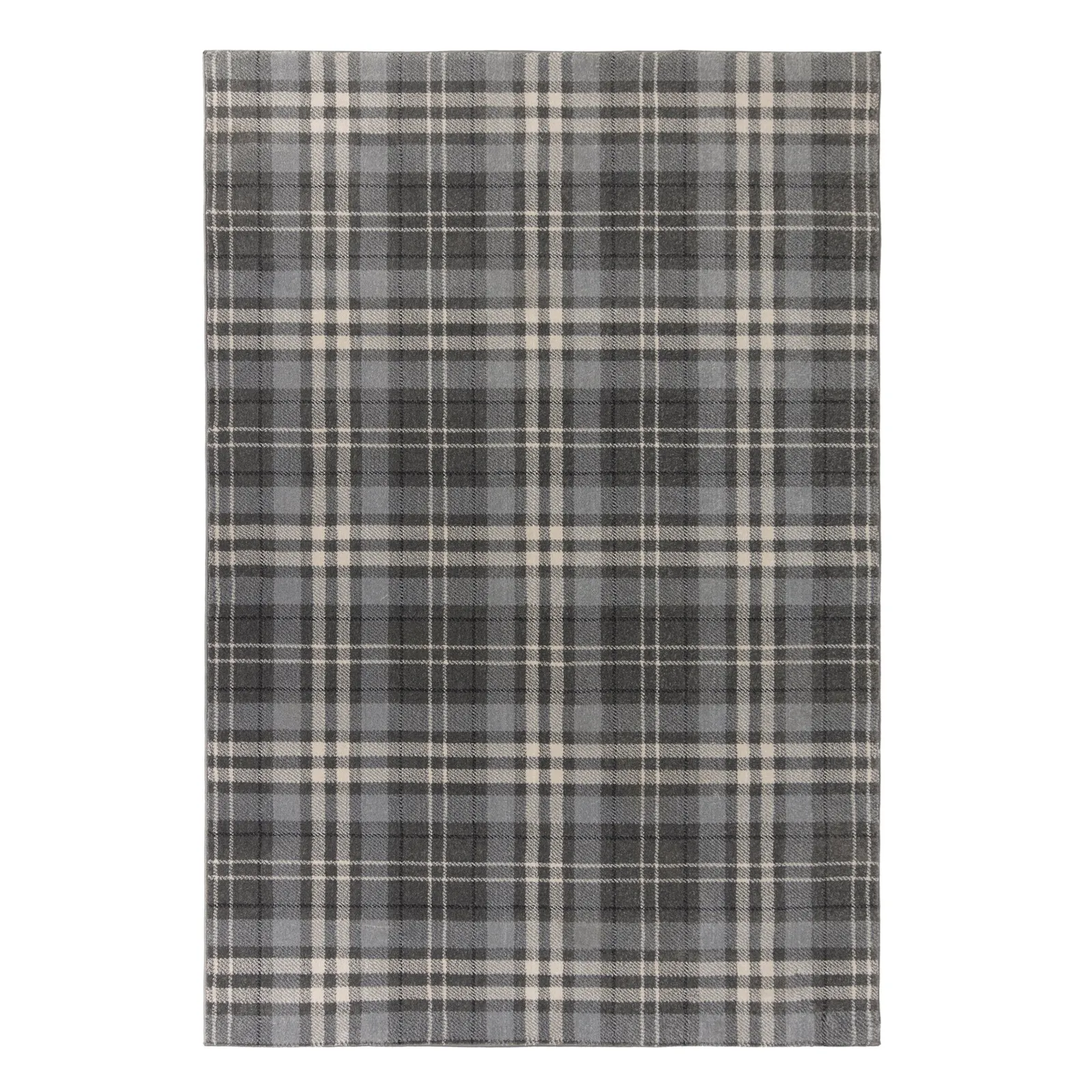 Kilbirnie Rug Silver, Grey and White