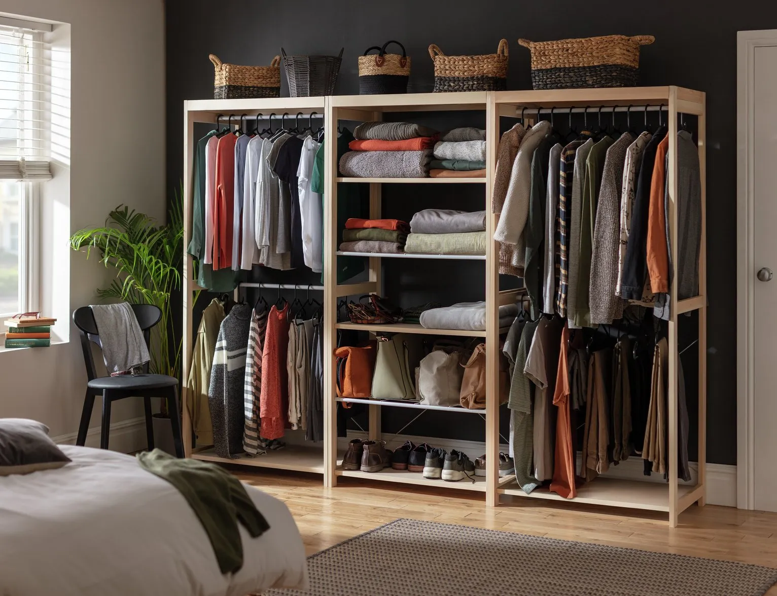 Habitat Flicka Triple Rail Wardrobe Set - Pine