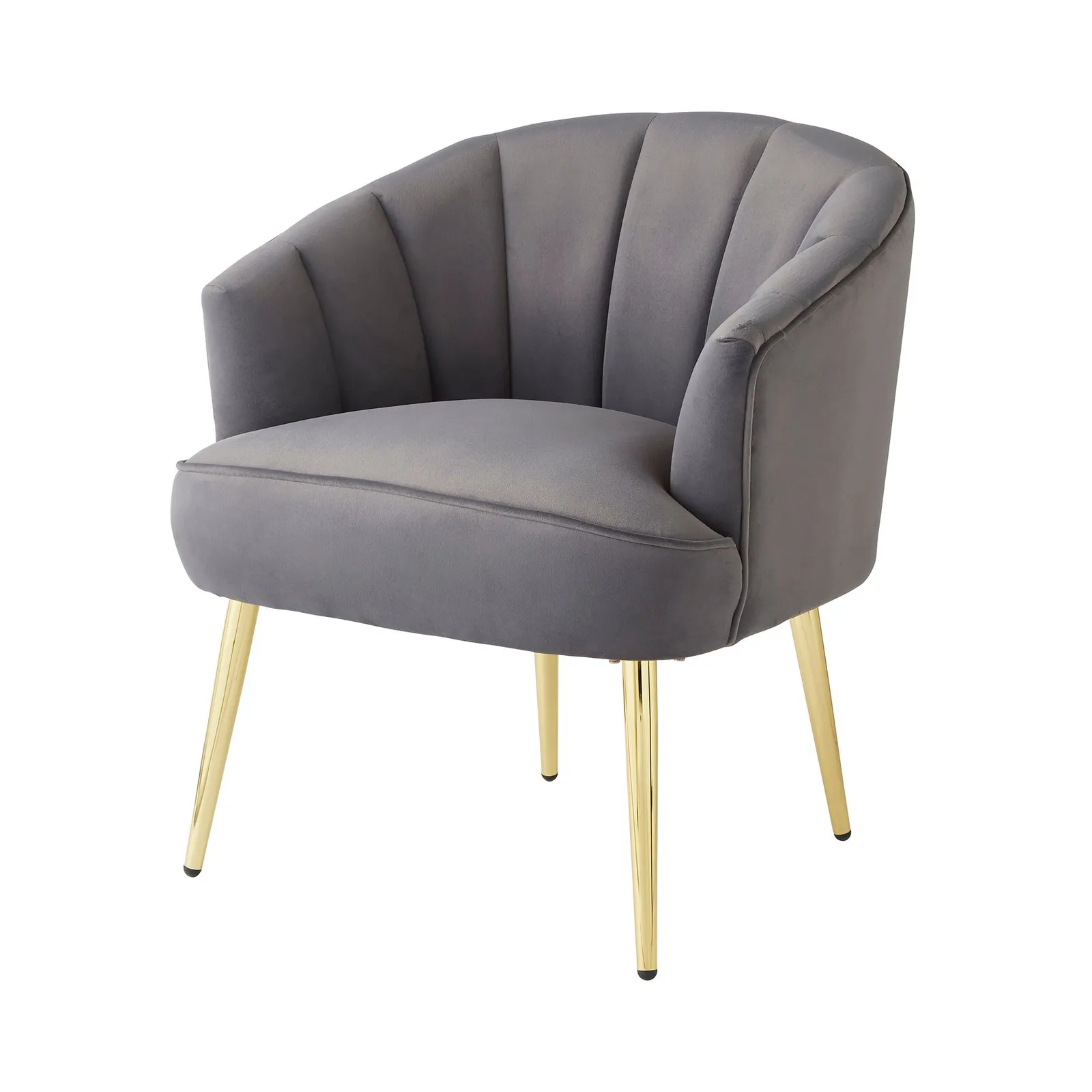 GFW Pettine Velvet Accent Chair in Grey 3