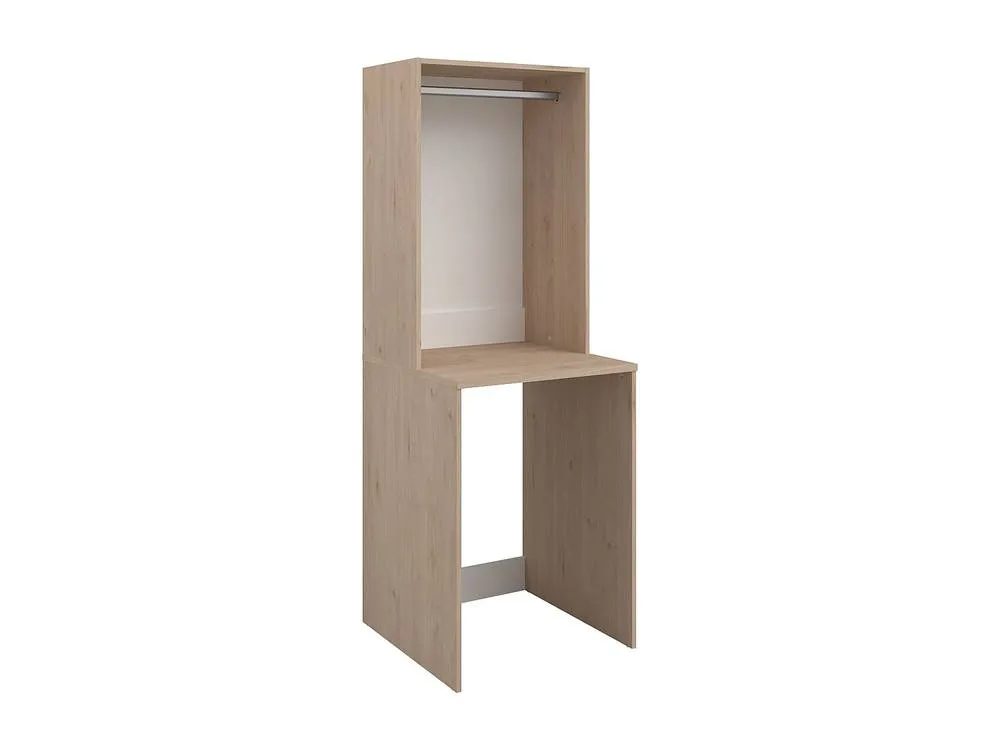 Vente-unique Washing Machine Unit With Hanging Rail - Light Natural - W65 X H184 Cm in Light Oak 6