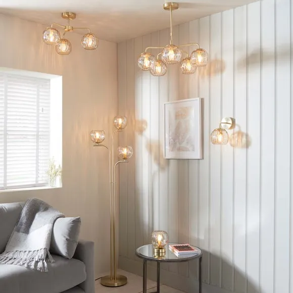 Vogue Arkoma 3 Light Semi Flush Ceiling Light 6
