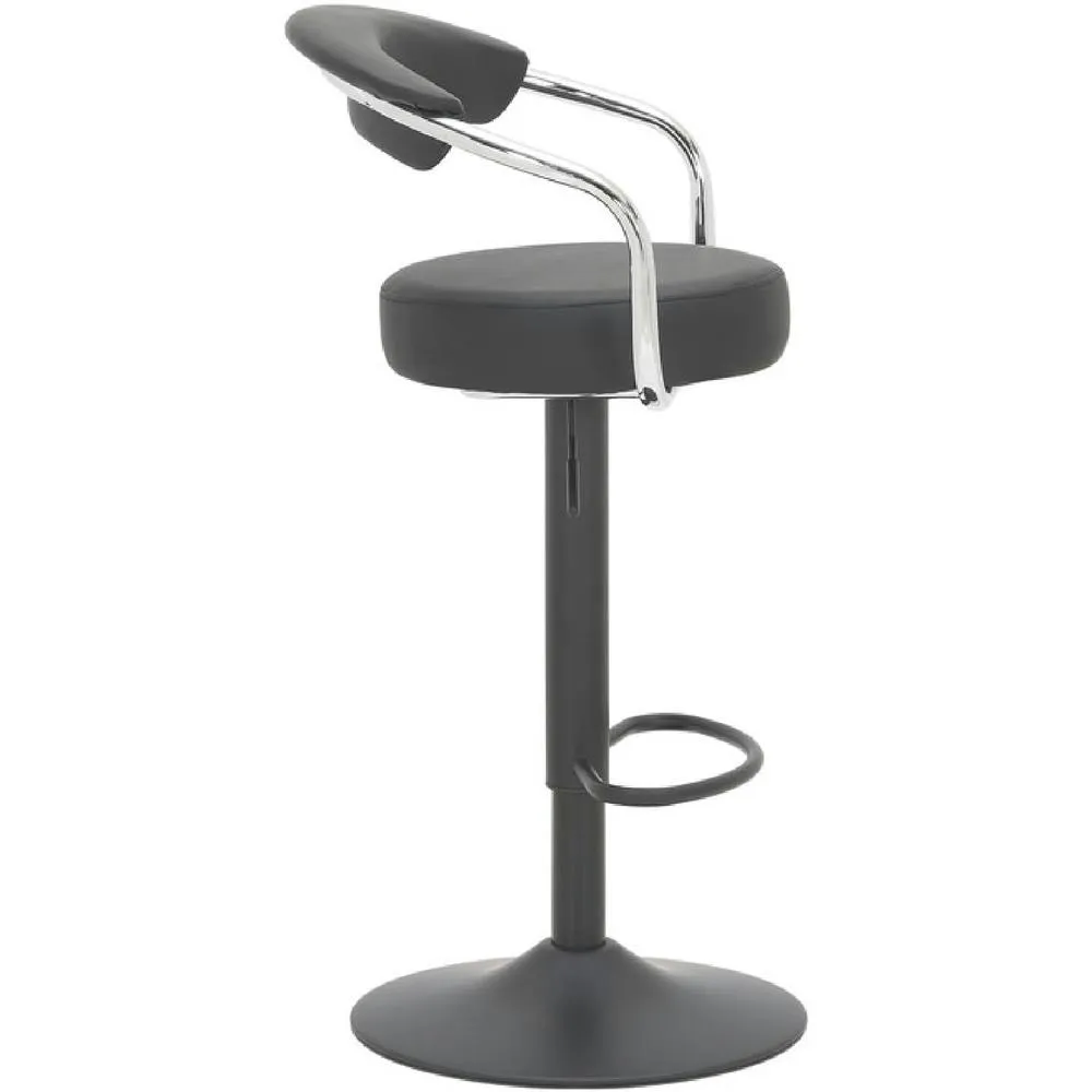 netfurniture Lazio Matt Black Bar Stool Black 3