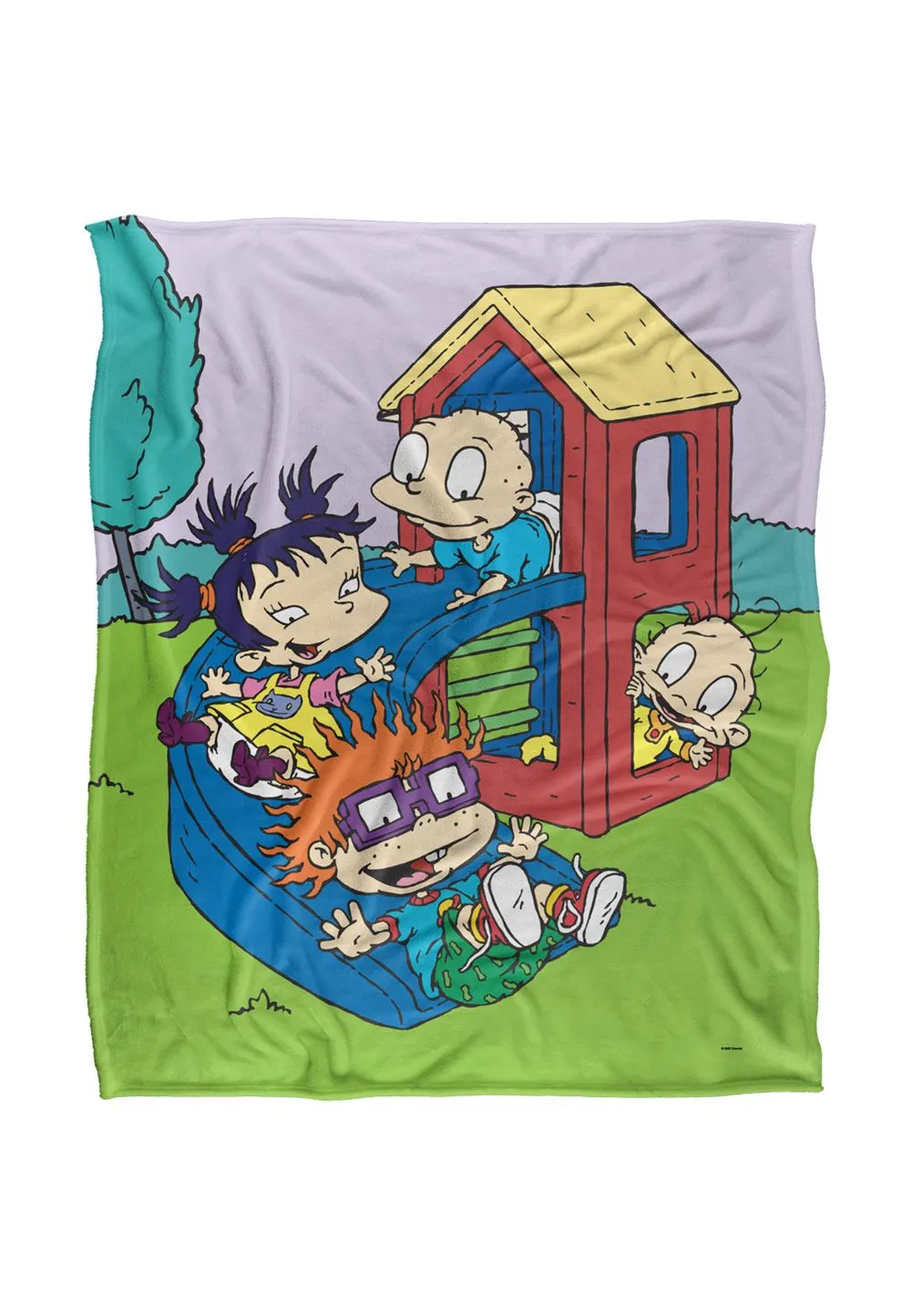 Rugrats Playground Silky Touch Super Soft Throw Blanket 152 X 127 cm in White