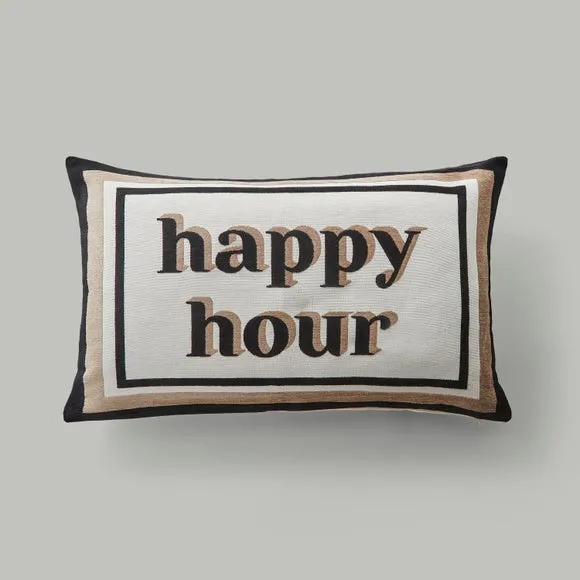 Happy Hour Velvet Rectangle Cushion 2