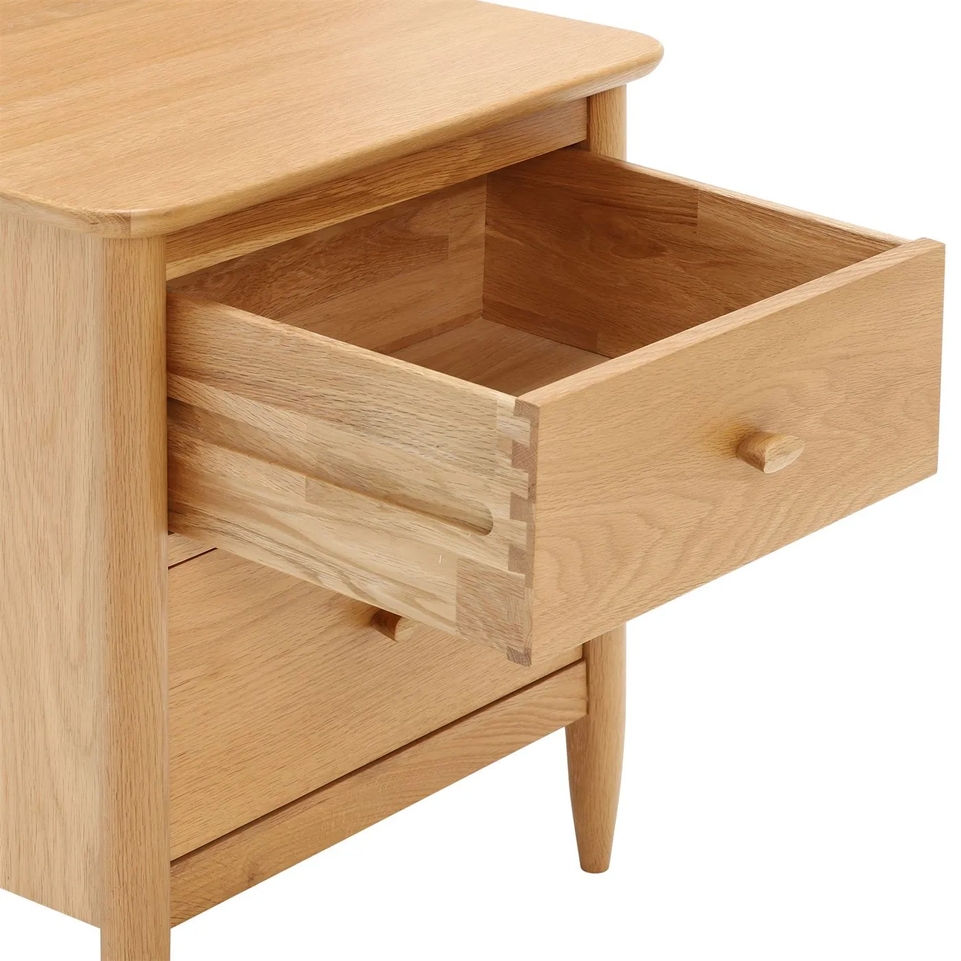 Ercol Teramo Bedside Cabinet, Neutral Oak | Barker & Stonehouse 5