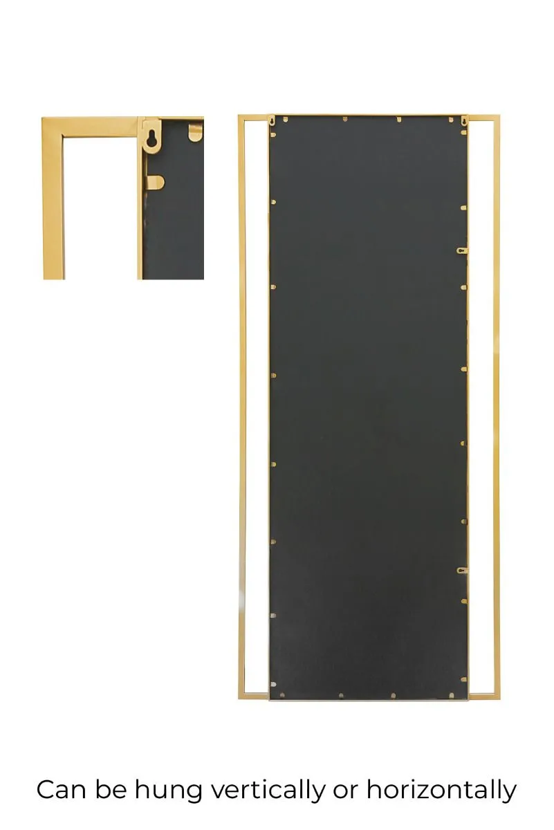 MirrorOutlet Gold Modern Wall & Leaner Mirror 71" X 31" (180 x 80CM) 5