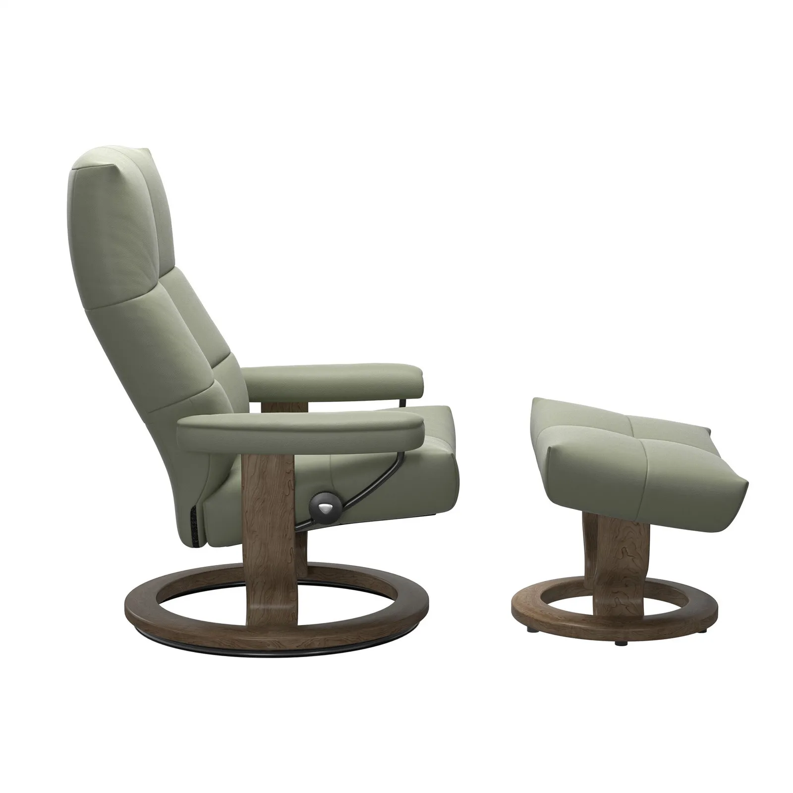 Stressless David Medium Classic Recliner Chair & Footstool Leather | Barker & Stonehouse 2