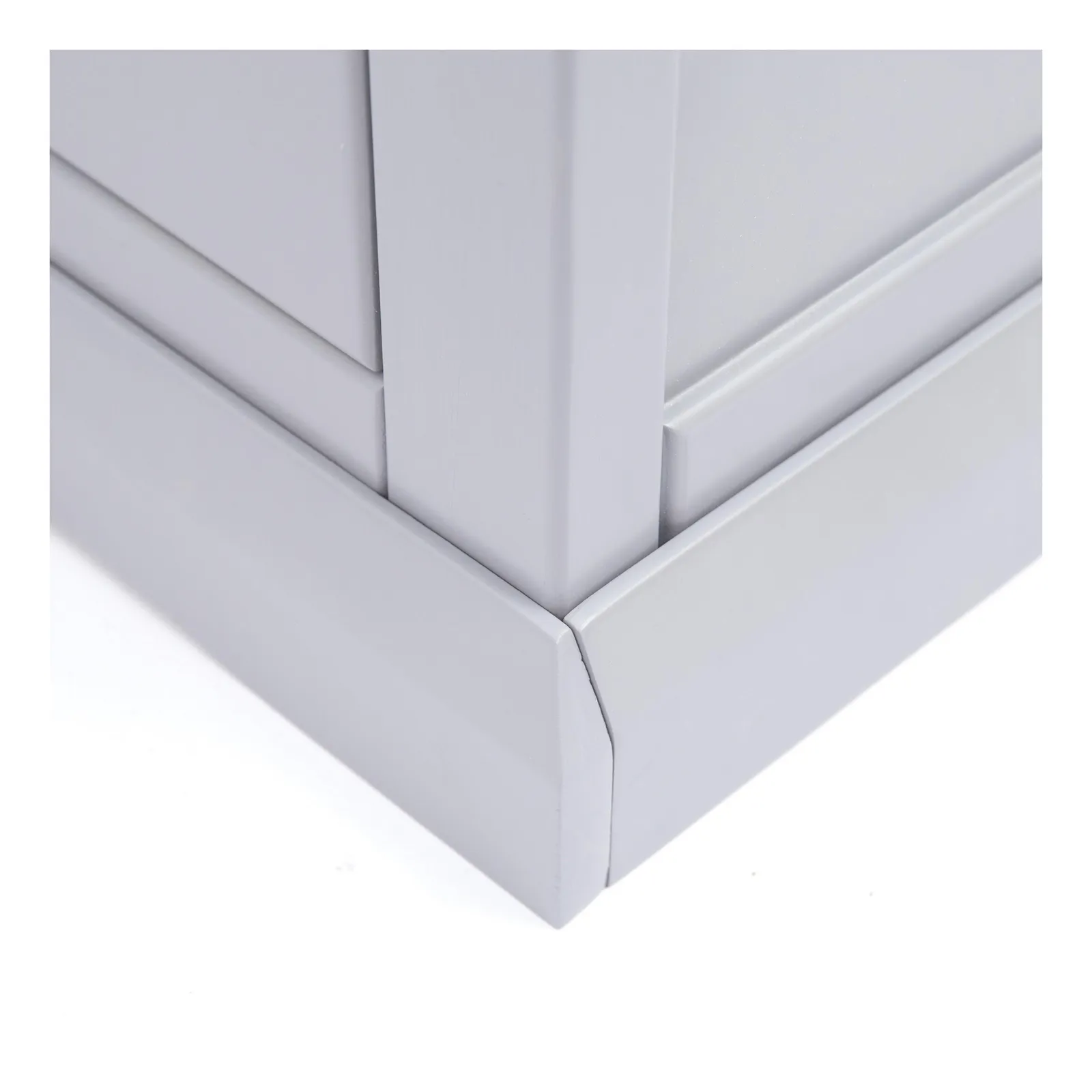 Cabinet Bits Rocca 4 Drawer Chest of Drawers Brass Knob in Grey 6