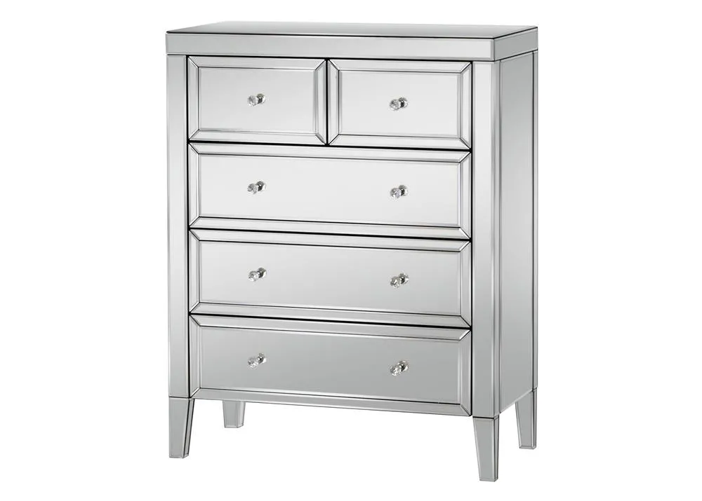 Birlea Valencia 3 + 2 Chest Mirrored in Silver 5