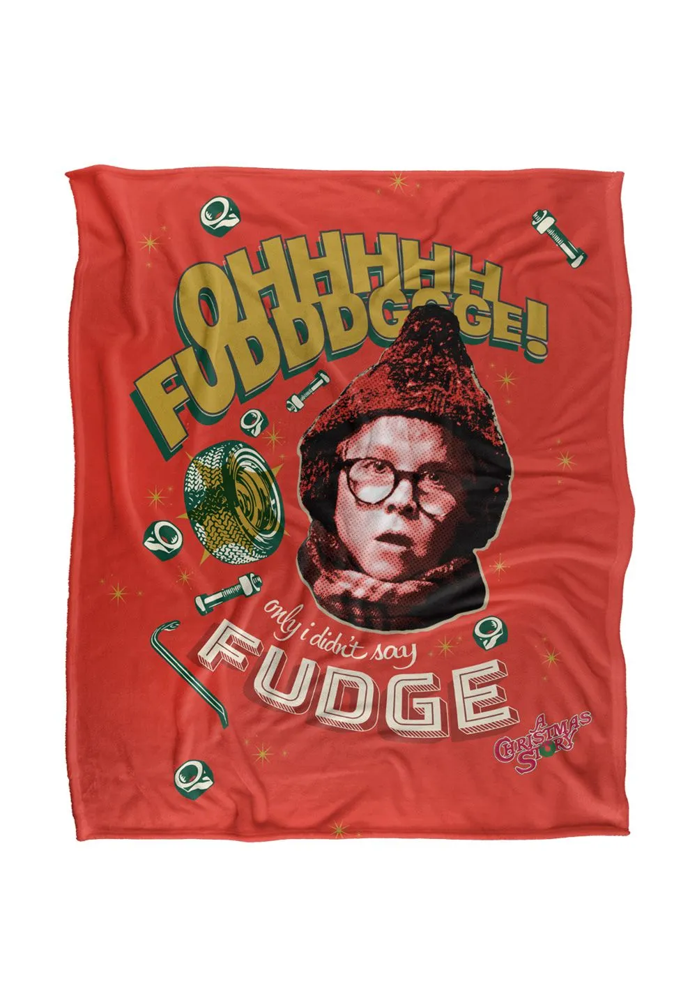 Warner Brothers A Christmas Story Silky Touch Super Soft Throw Blanket 152x127cm in White