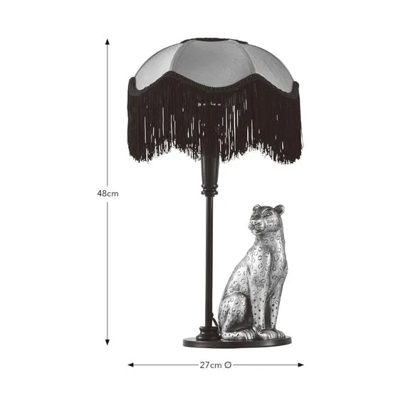 Kindra Fringed Leopard Table Lamp 6