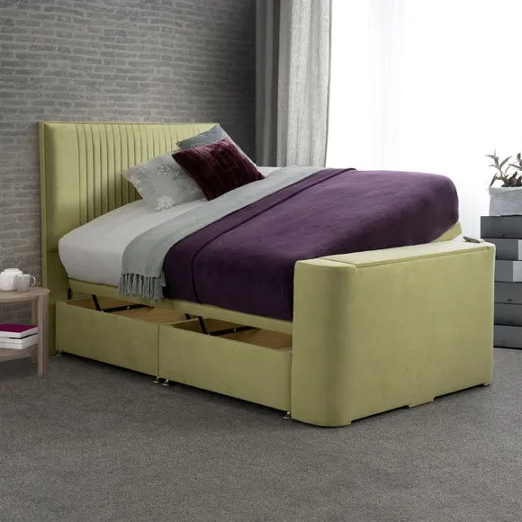 Sweet Dreams Venice Vertical Pleated Side Lift Ottoman TV Bed 3