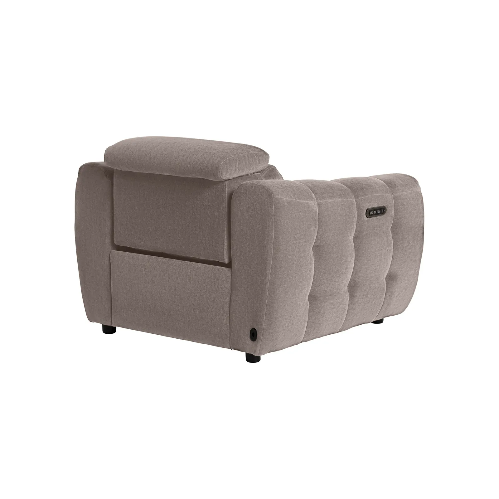 Montgomery Power Recliner Chair & Headrest, Grey Fabric | Barker & Stonehouse 5