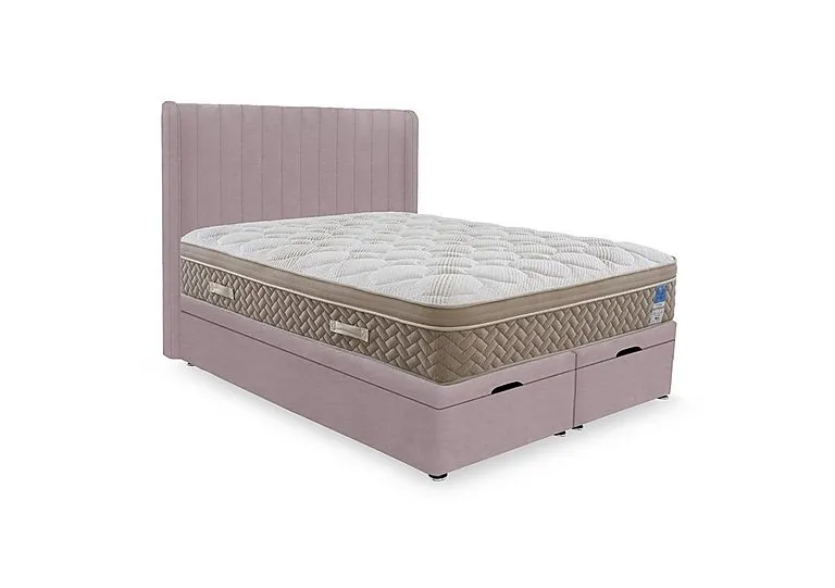 PlushTech End Lift Ottoman Divan Set - Super King - Plush Lilac