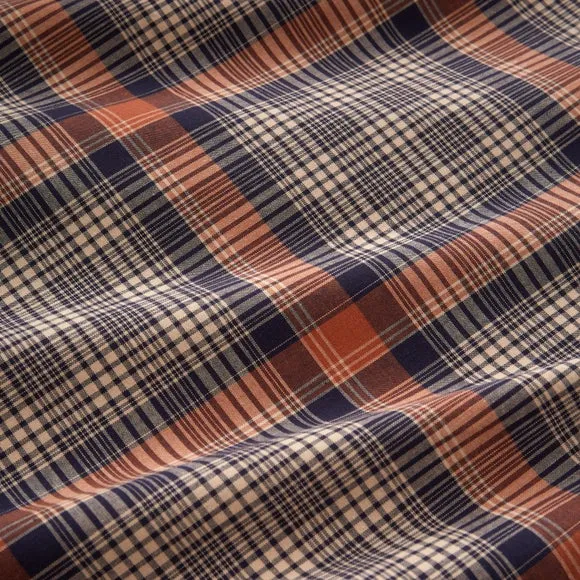 Calie Check Navy Duvet Cover and Pillowcase Set 3