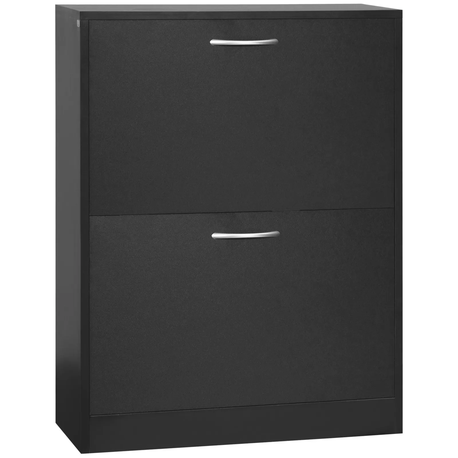 HOMCOM Wooden Shoe Storage Cabinet Footwear Stand Organiser Unit Drawers in Black 2