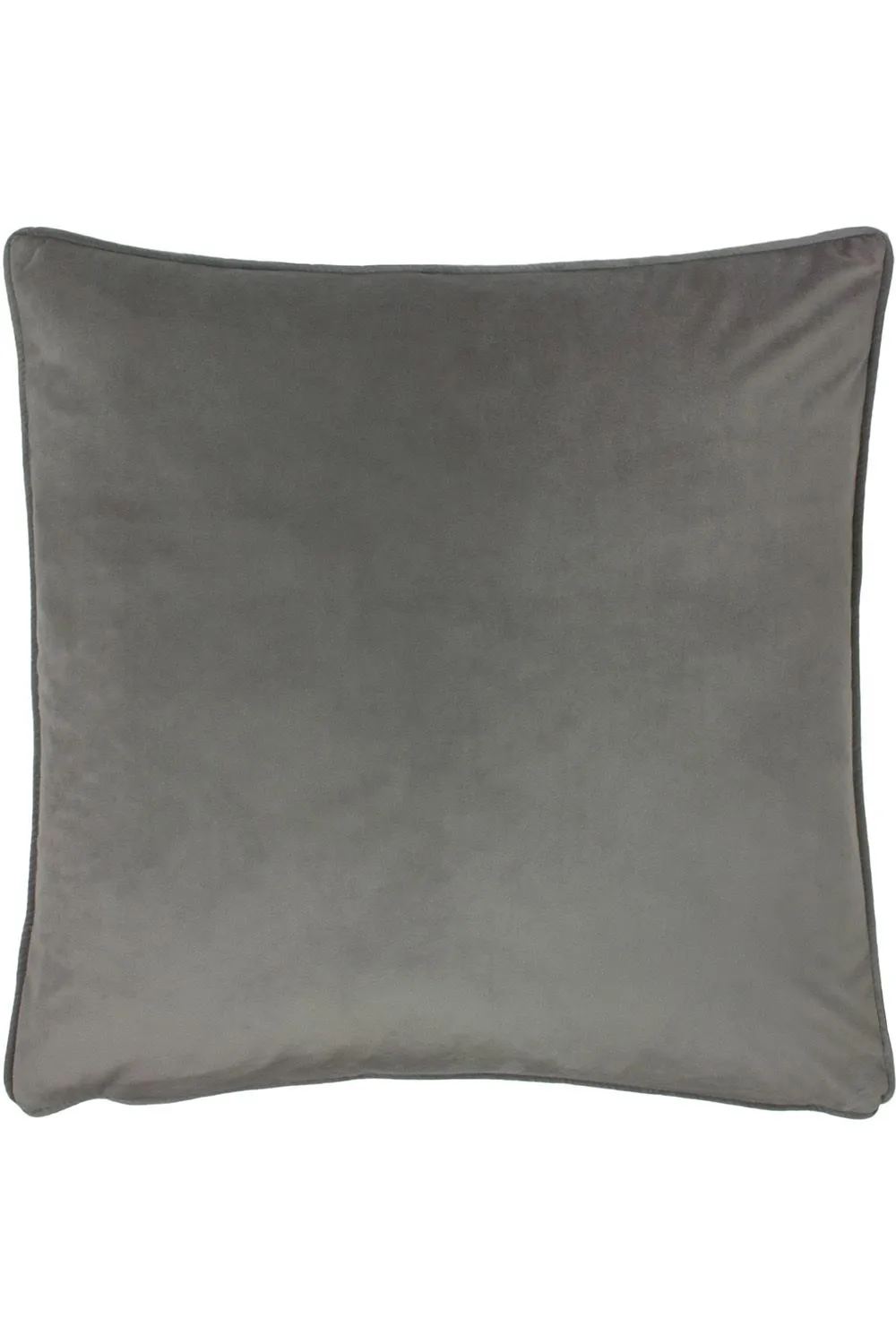 Evans Lichfield Opulence Soft Velvet Piped Cushion in Silver